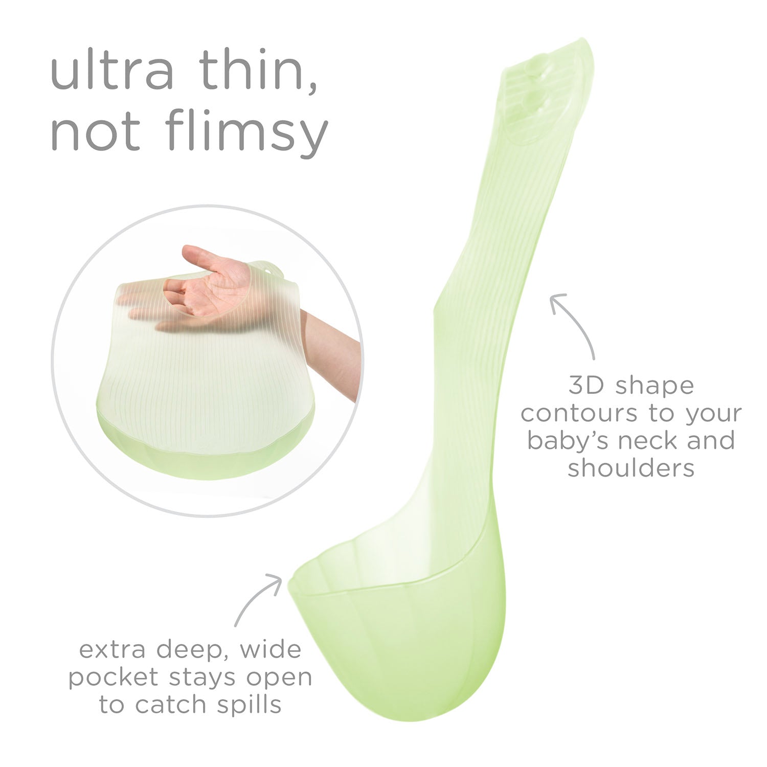 Silicone Bib For Mess-free Self-feeding