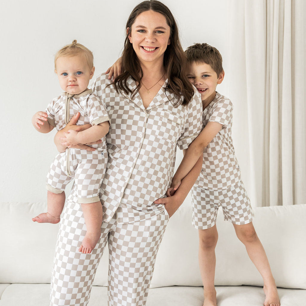 Button-up Luxe Short Sleeve Adult Pajamas