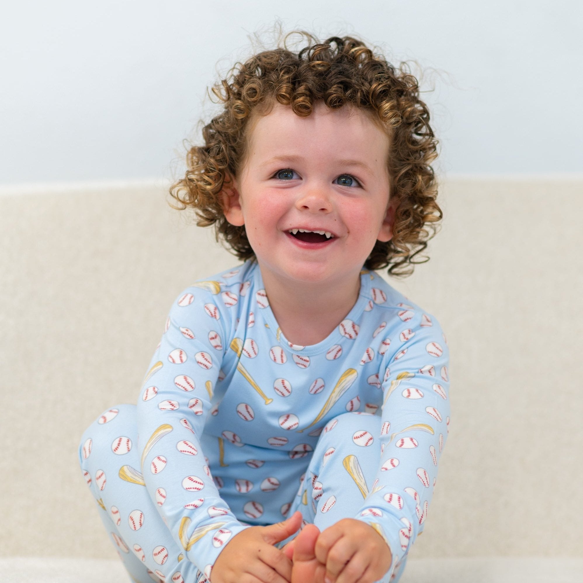 Big Kid Pajama - Little Slugger Blue