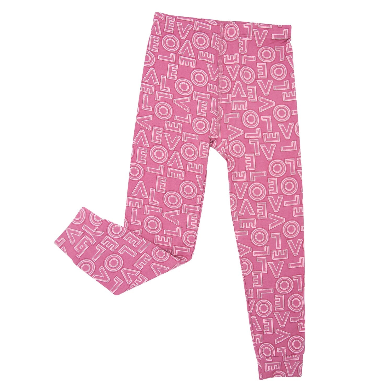 Big Kid Pajama - All You Need Is Love French Rose