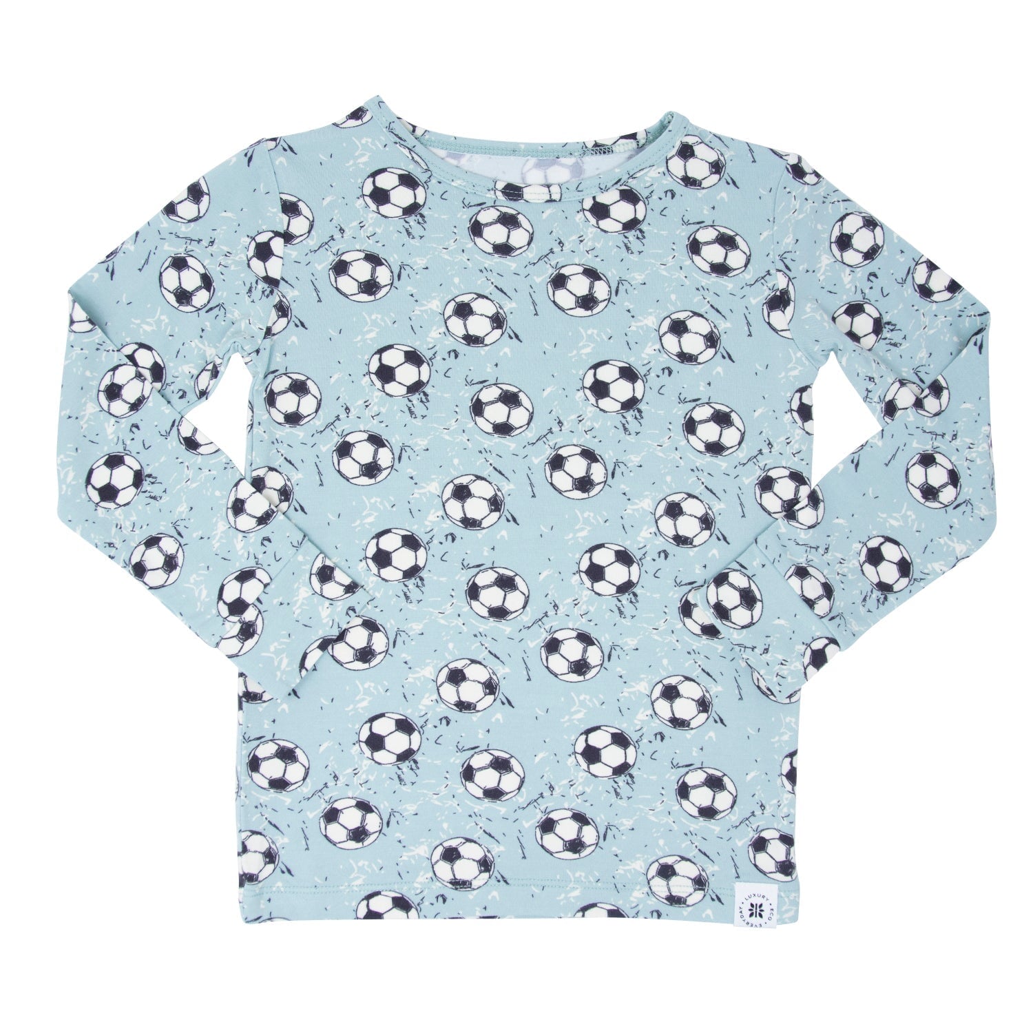 Big Kid Pajama - Soccer Teal