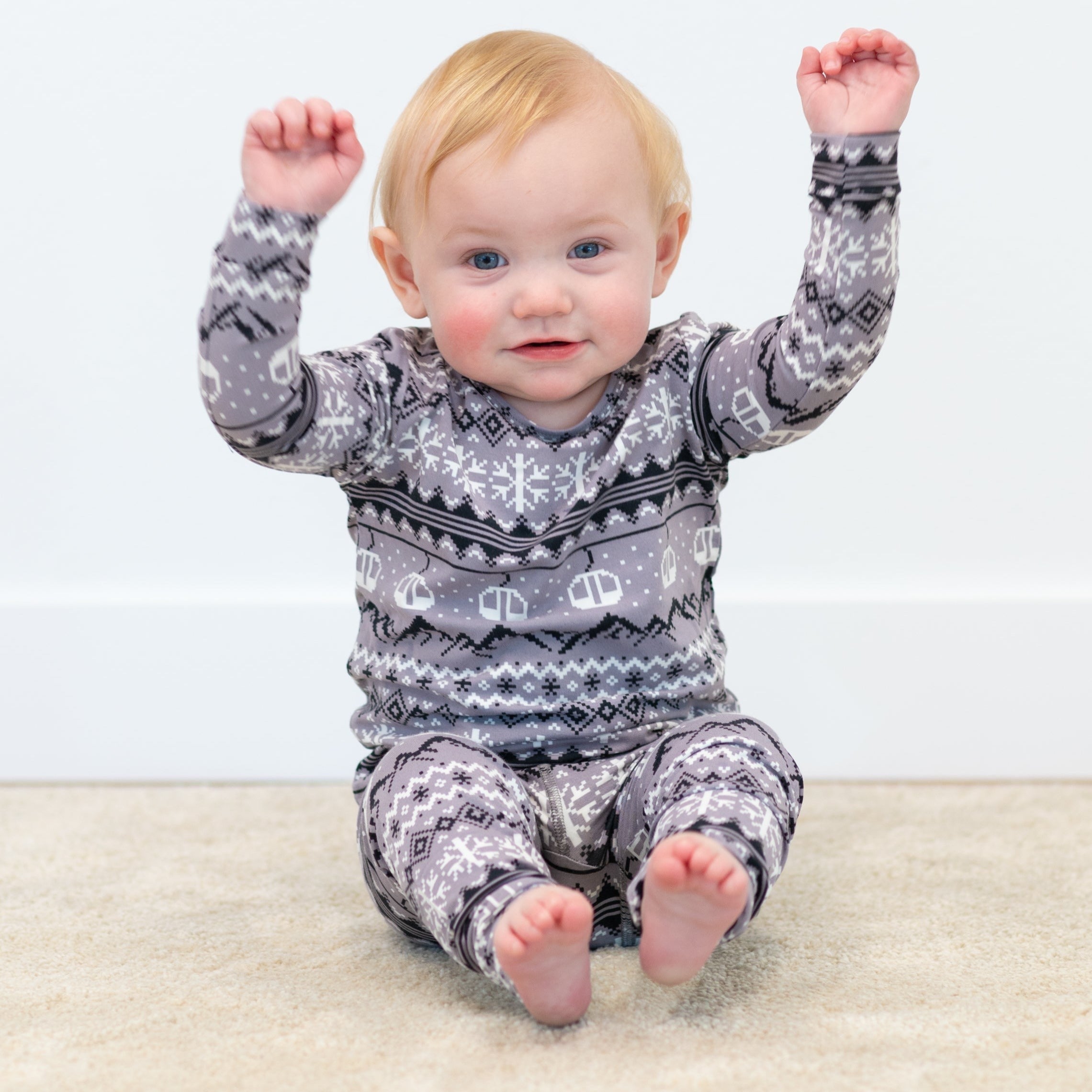 Big Kid Pajama - Fair Isle Ski Charcoal