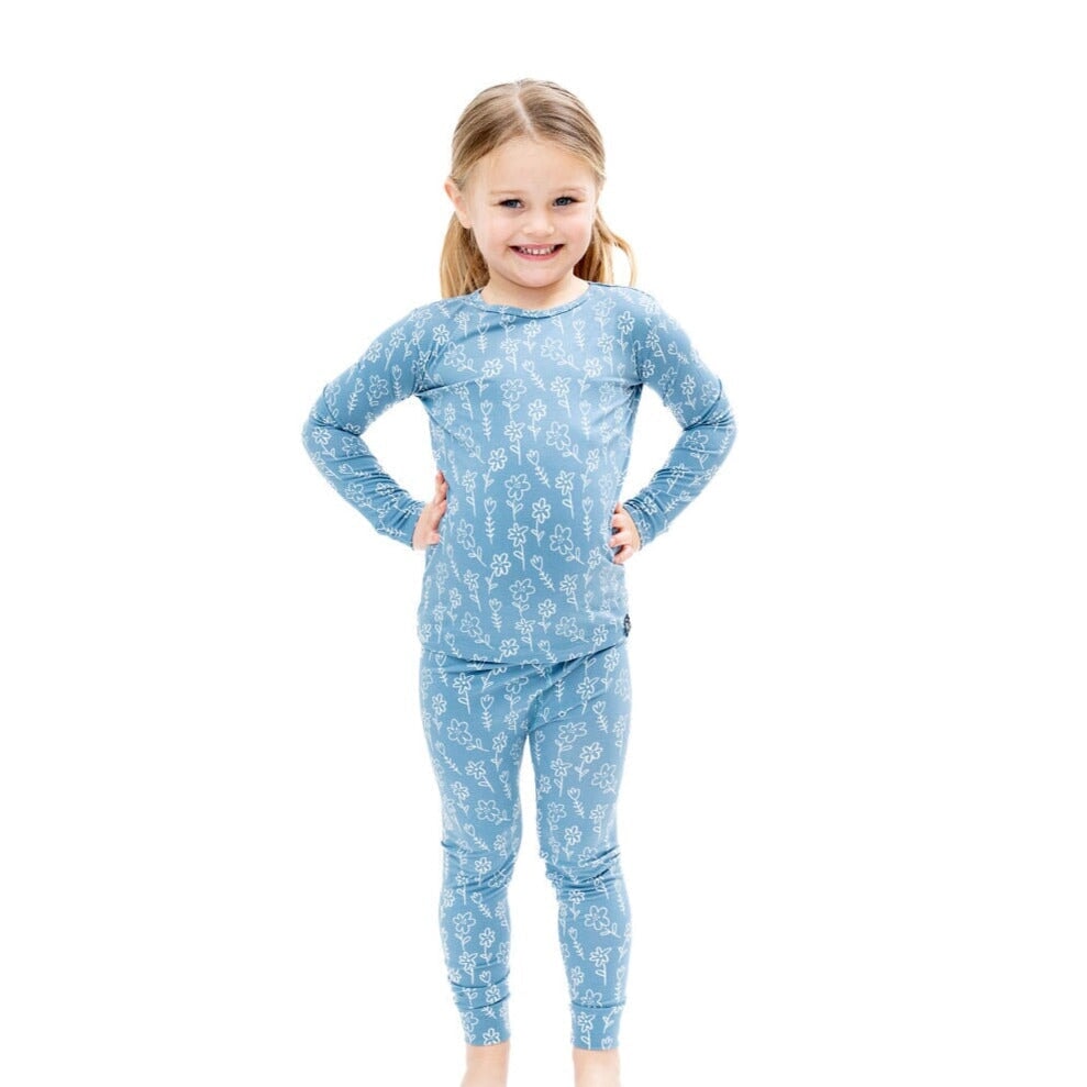 Big Kid Pajama - Blue Doodle