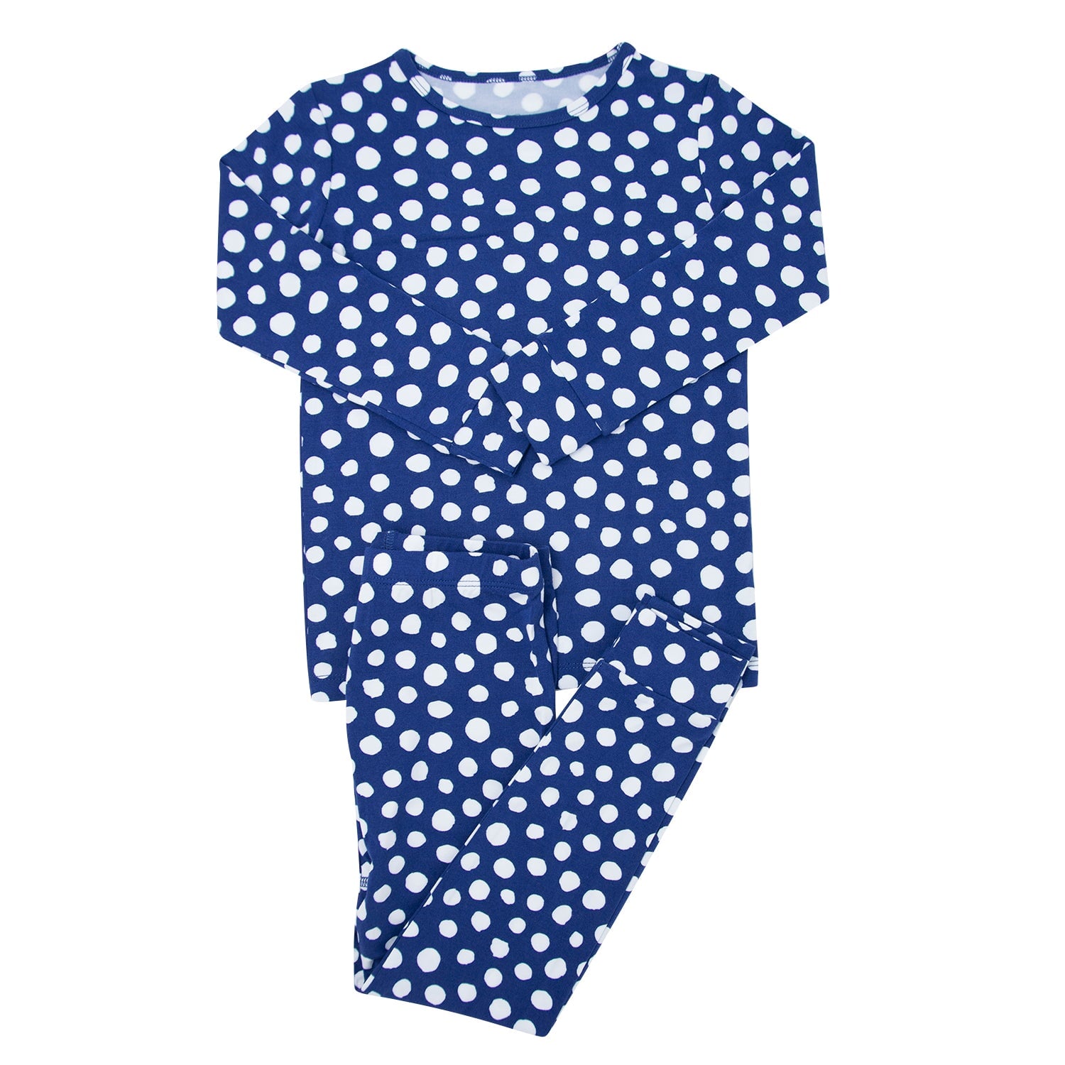 Big Kid Pajama - Navy Dots