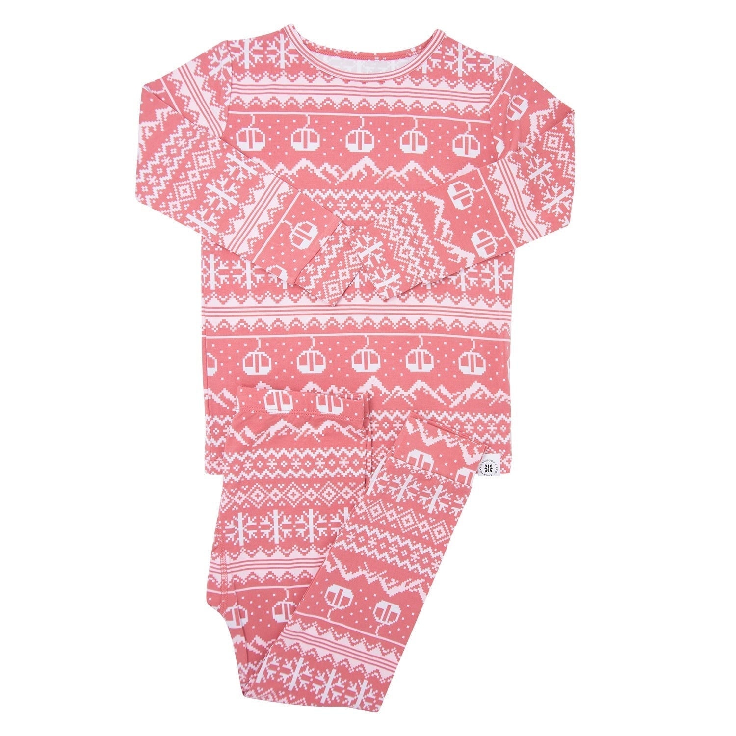 Big Kid Pajama - Fair Isle Ski Pink