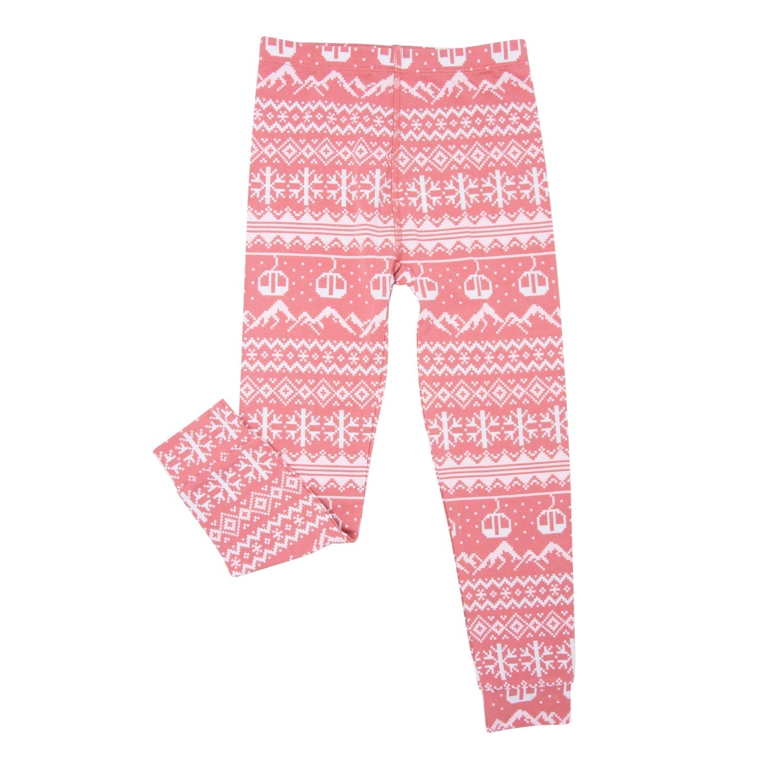Big Kid Pajama - Fair Isle Ski Pink