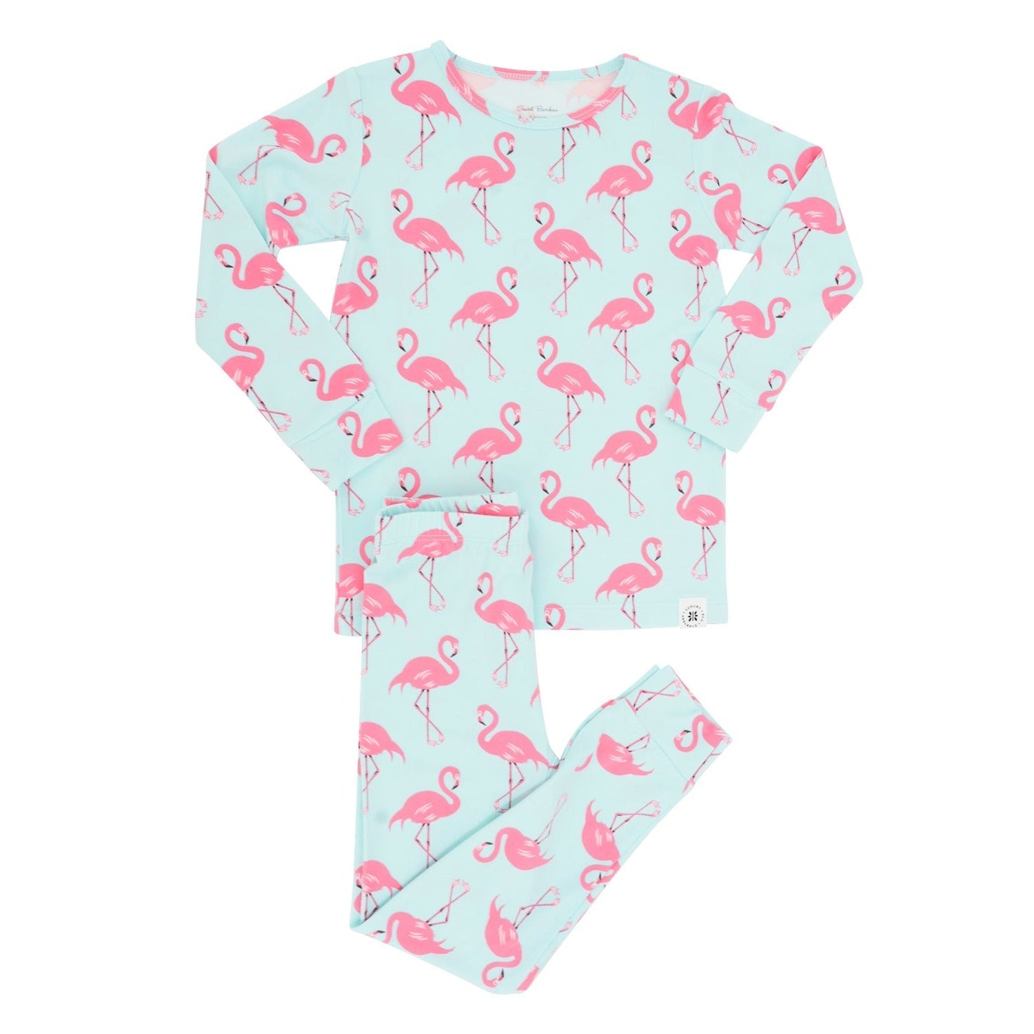 Big Kid Pajama - Flamingo Aqua