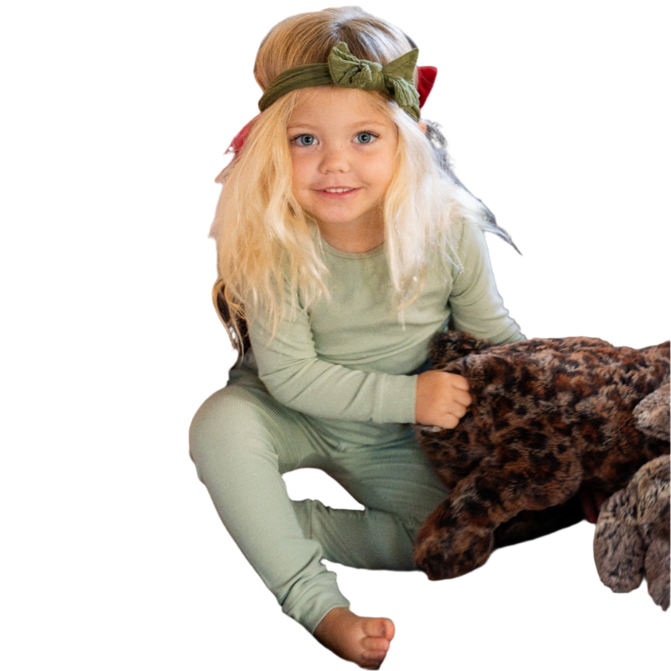 Big Kid Pajama Set - Desert Sage Ribbed