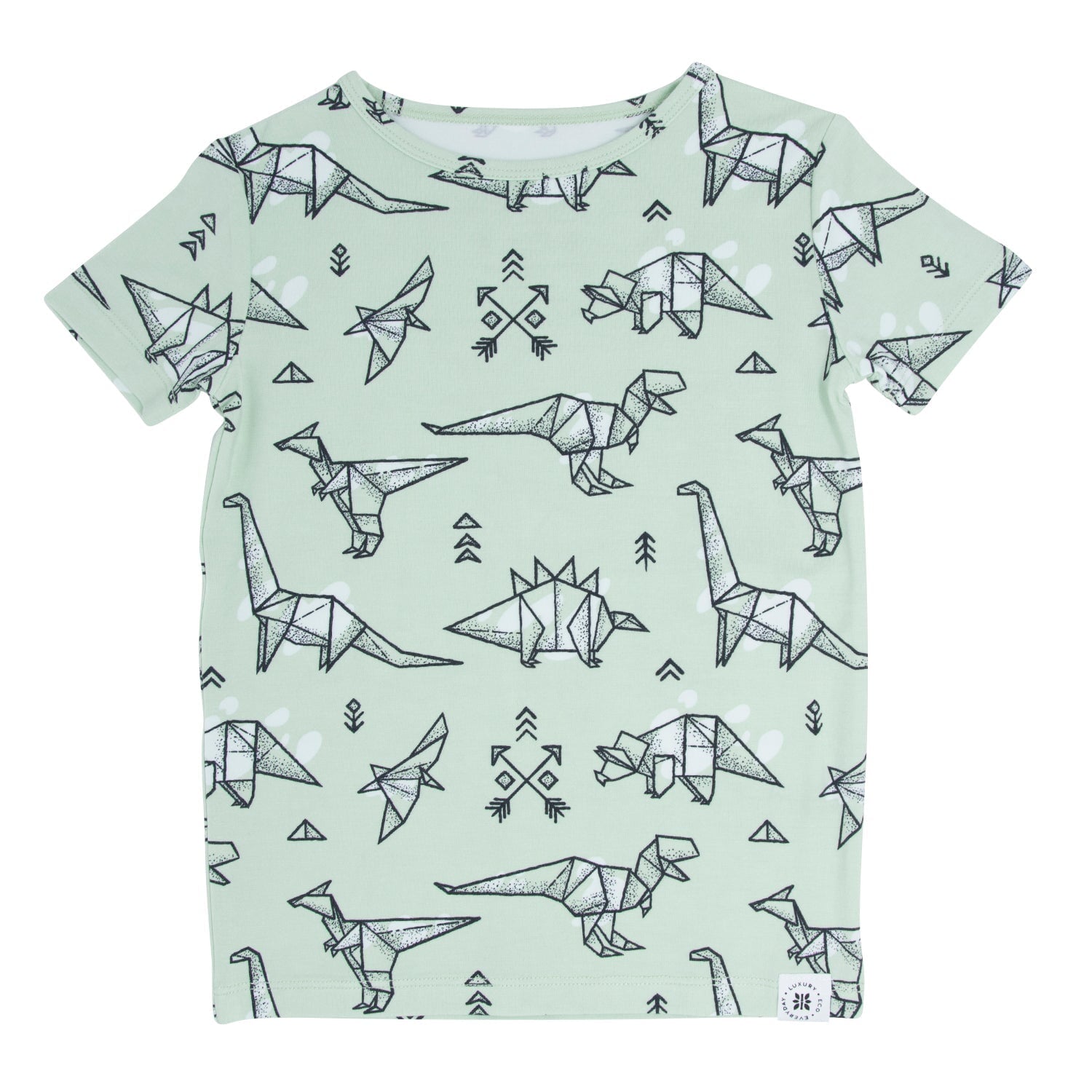 Big Kid Pajama S/s - Origami Dino