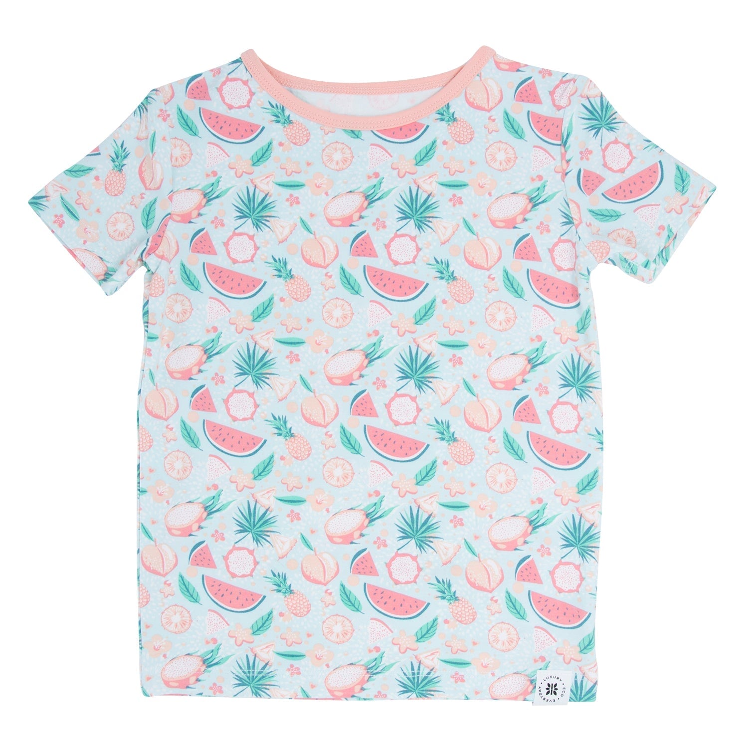 Big Kid Pajama S/s - Dragon Fruit