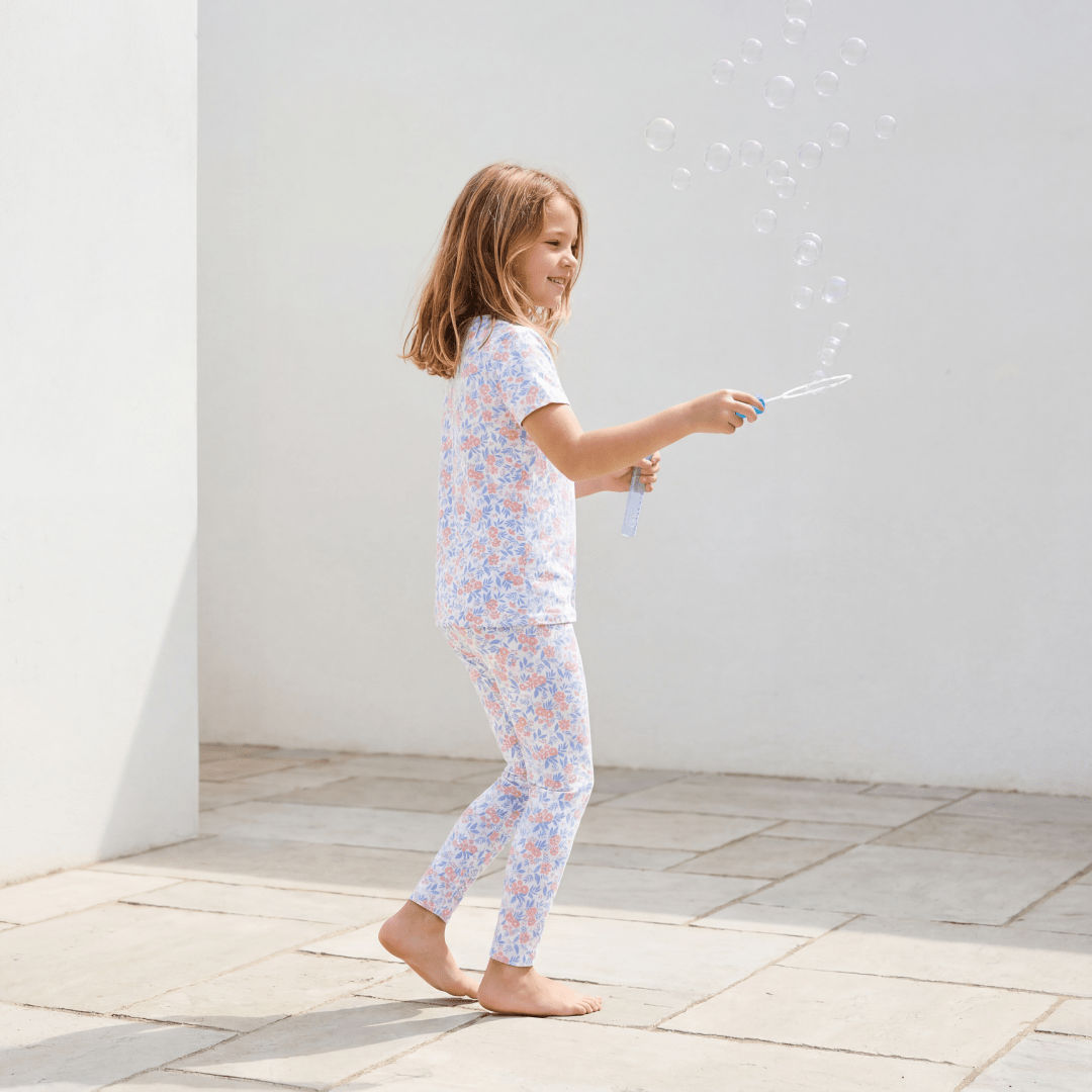 Big Kid Pajama S/s - Vintage Flower Pink