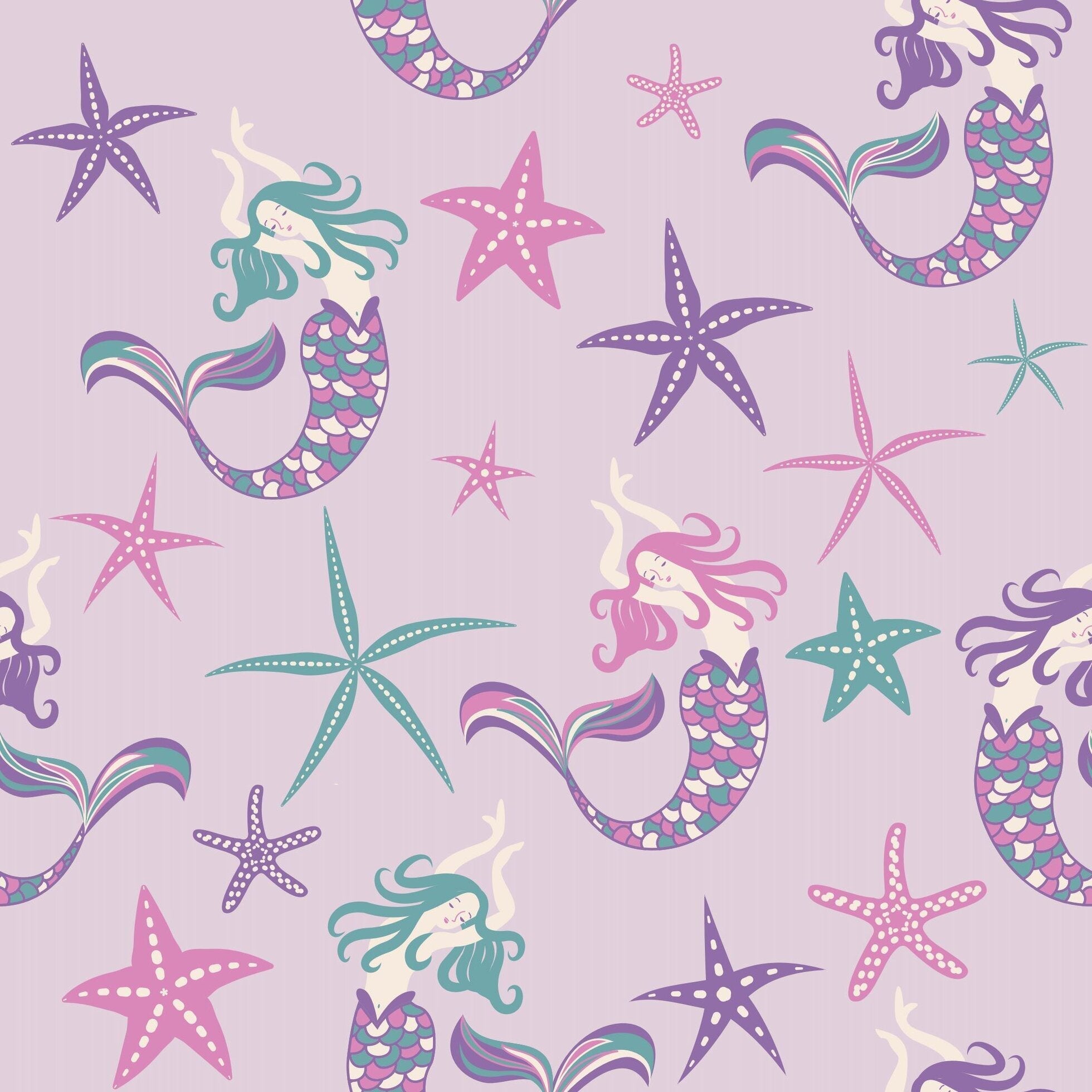 Big Kid Pajama S/s - Mermaid Purple