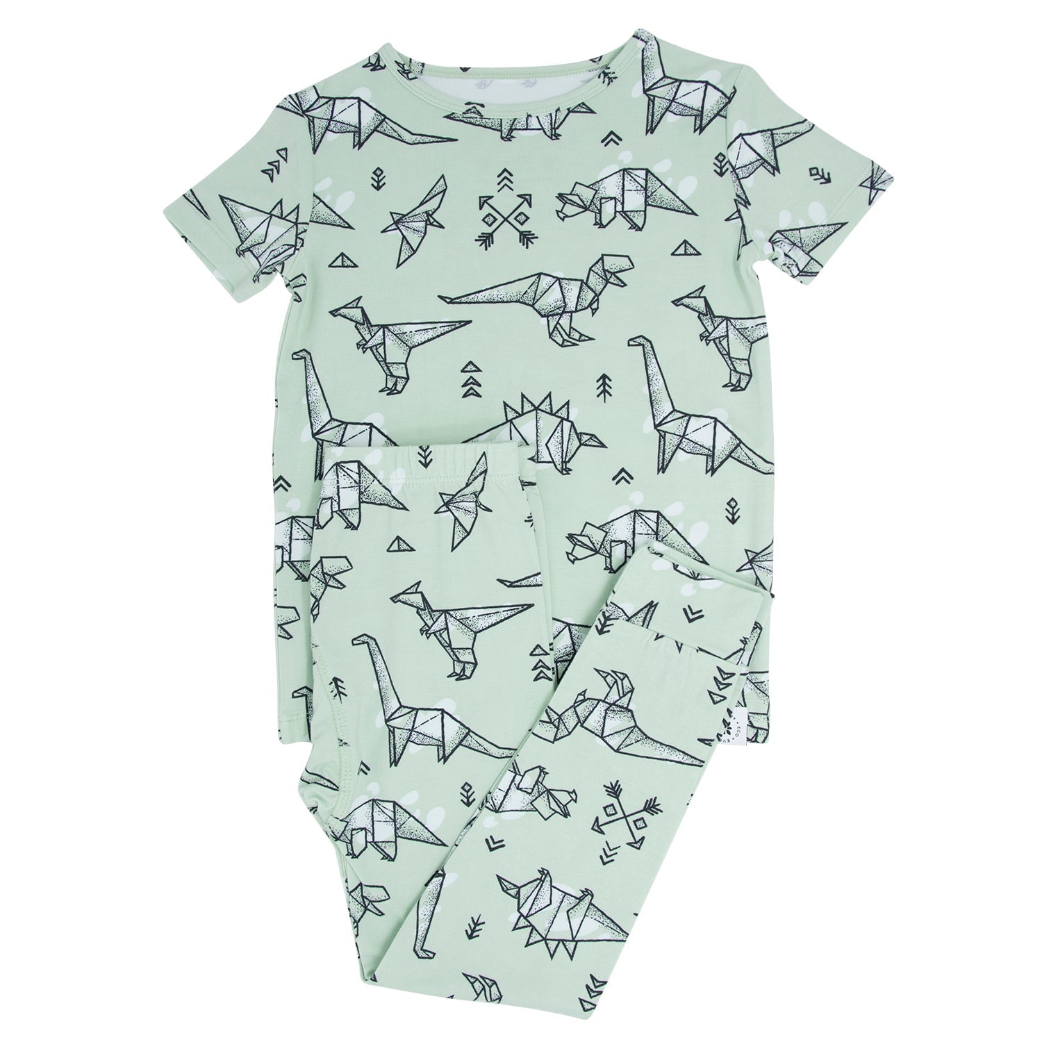 Big Kid Pajama S/s - Origami Dino