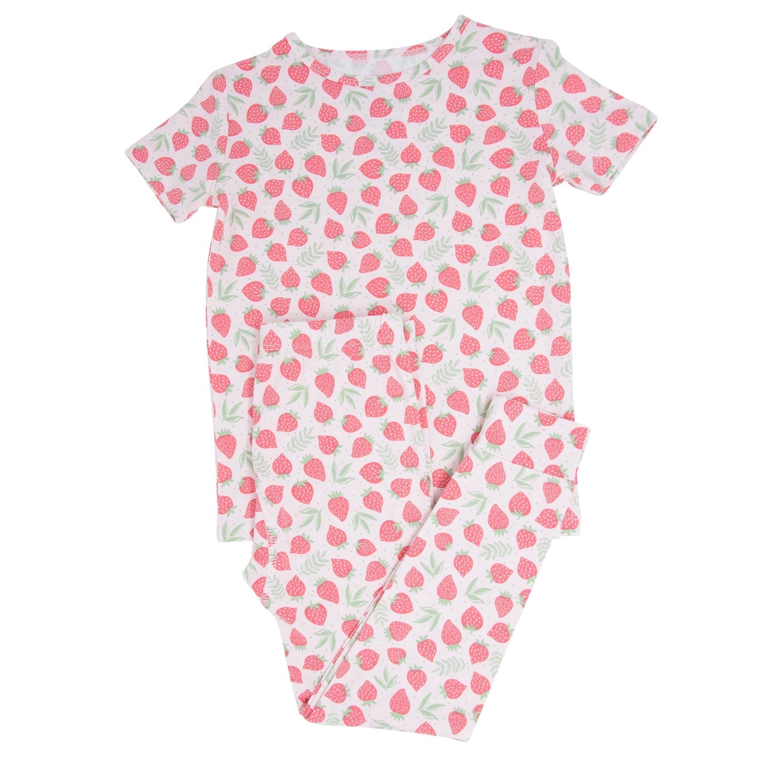 Big Kid Pajama S/s - Strawberry Basil