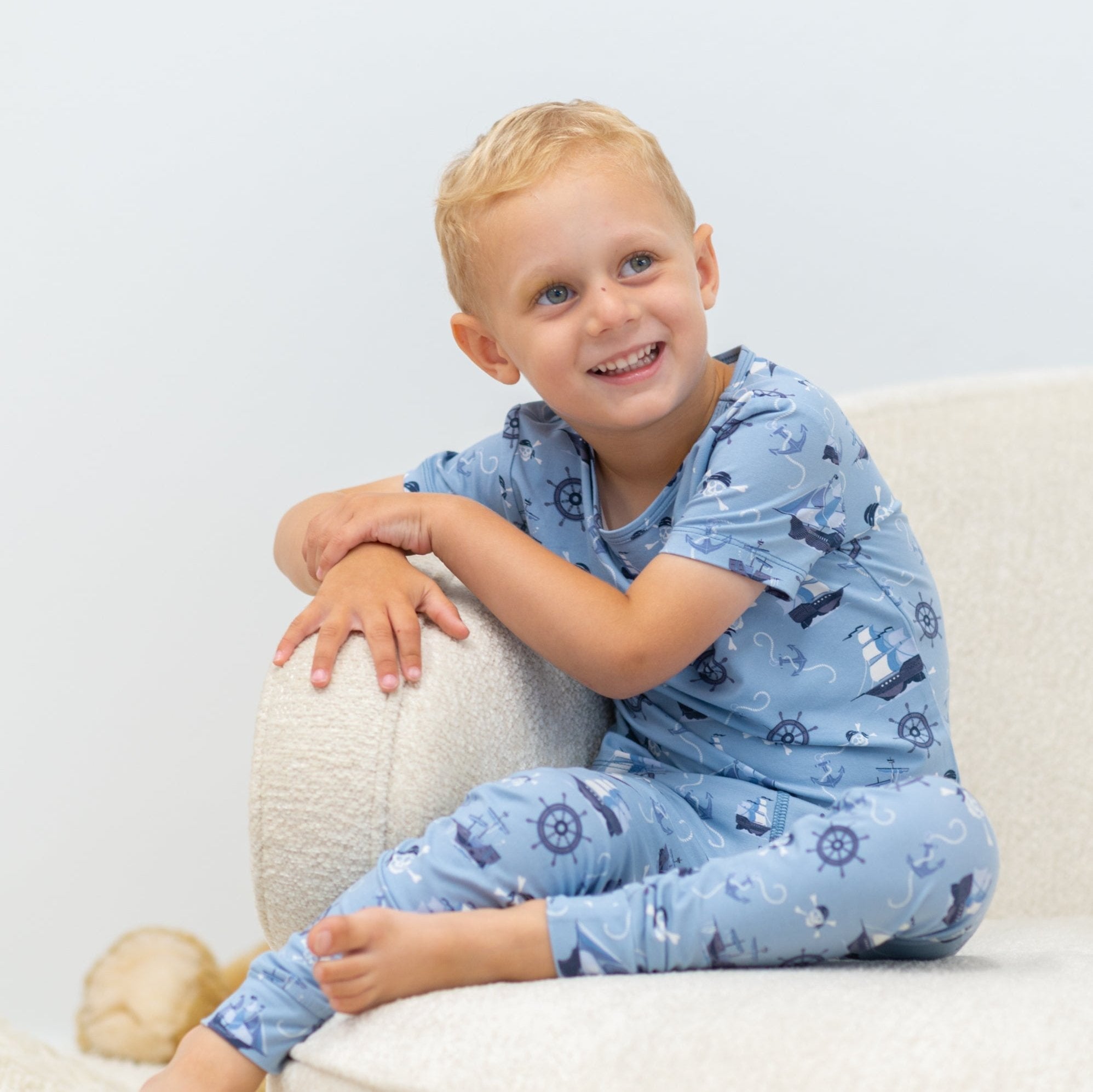 Pirate Ships Big Kid Pajama S/s