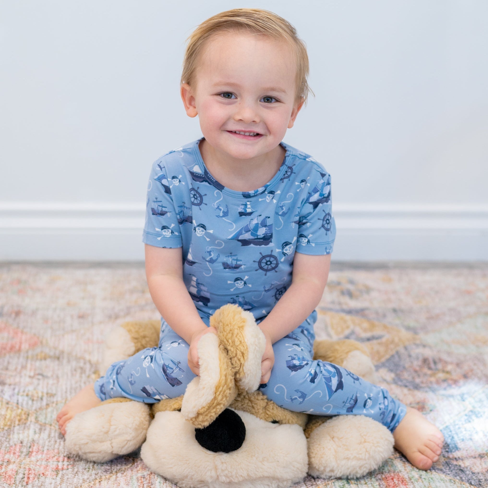 Pirate Ships Big Kid Pajama S/s