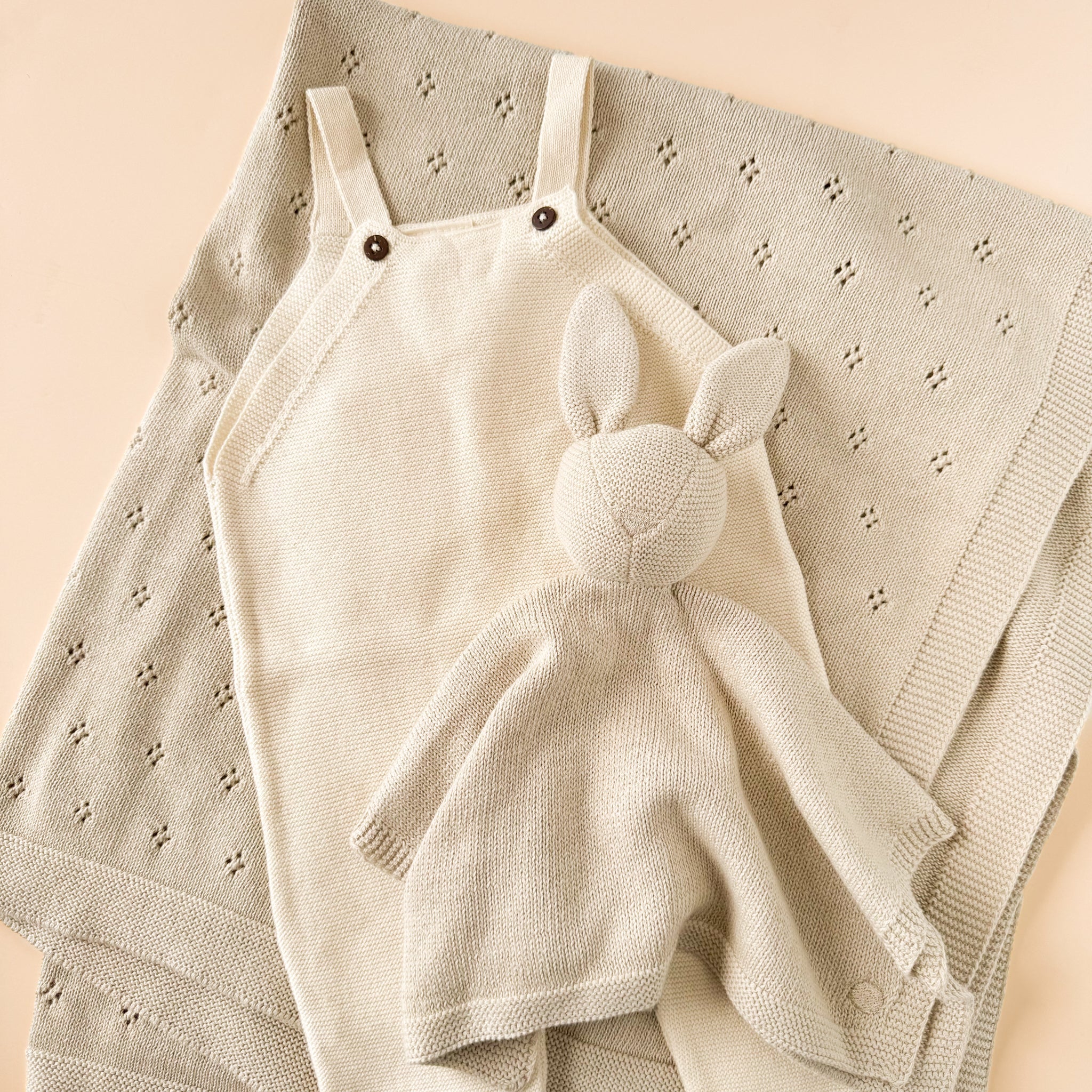 Organic Cotton Bunny Lovey, Birch