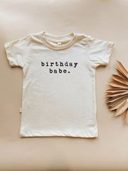 Birthday Babe Organic Cotton Kids T-shirt Short Sleeve