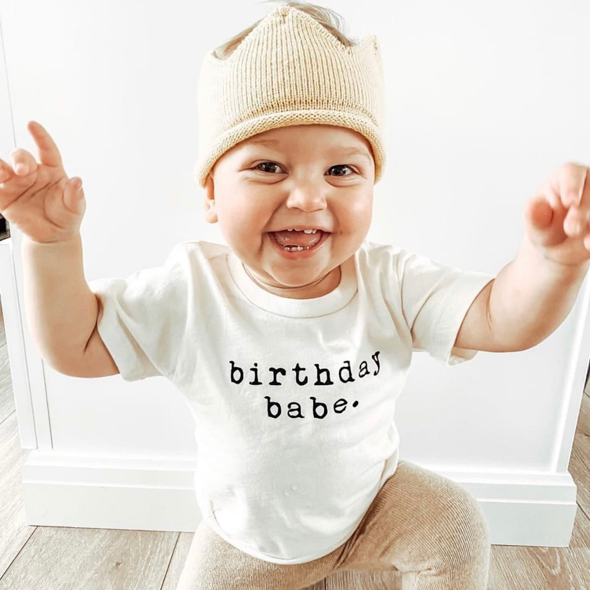 Birthday Babe Organic Cotton Kids T-shirt Short Sleeve