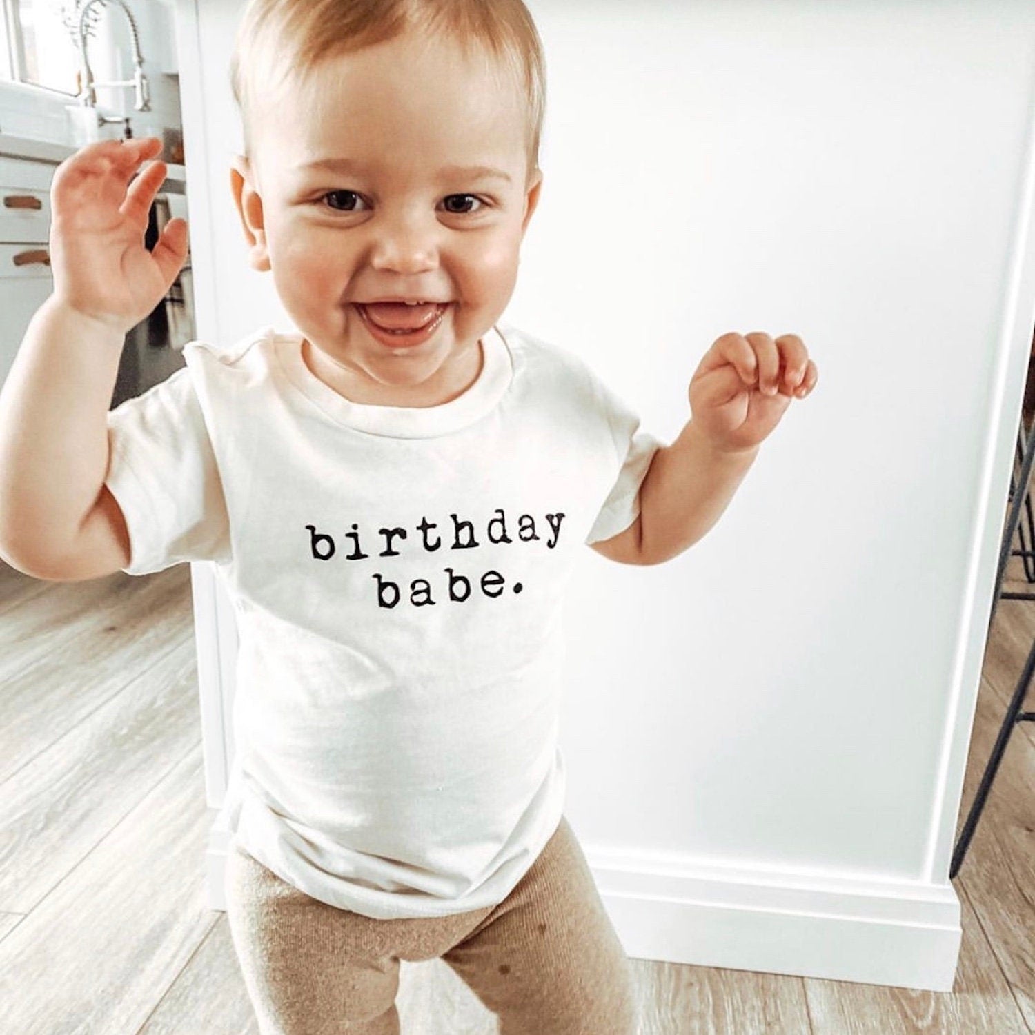 Birthday Babe Organic Cotton Kids T-shirt Short Sleeve