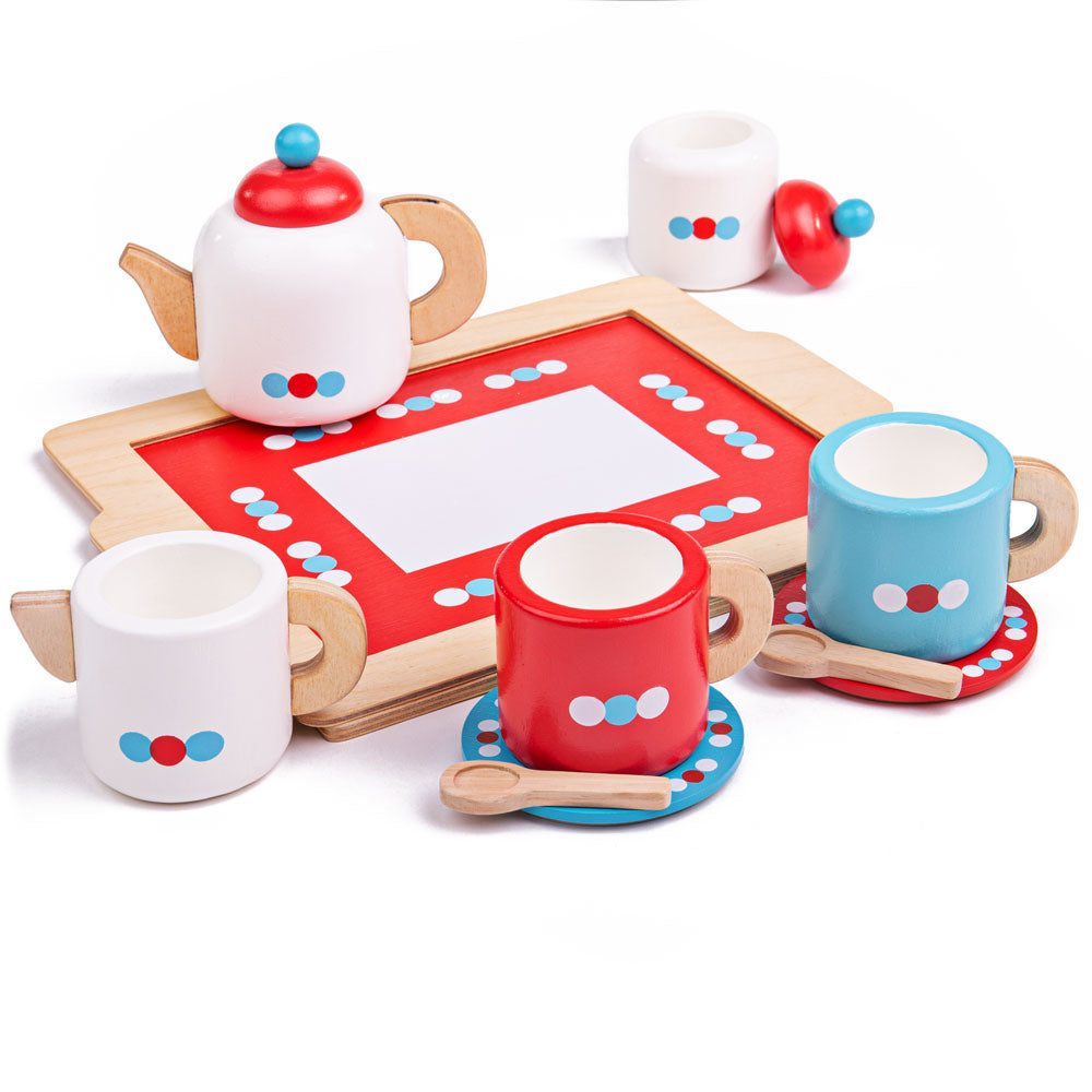 Tea Set On A Tray By Bigjigs Toys Us