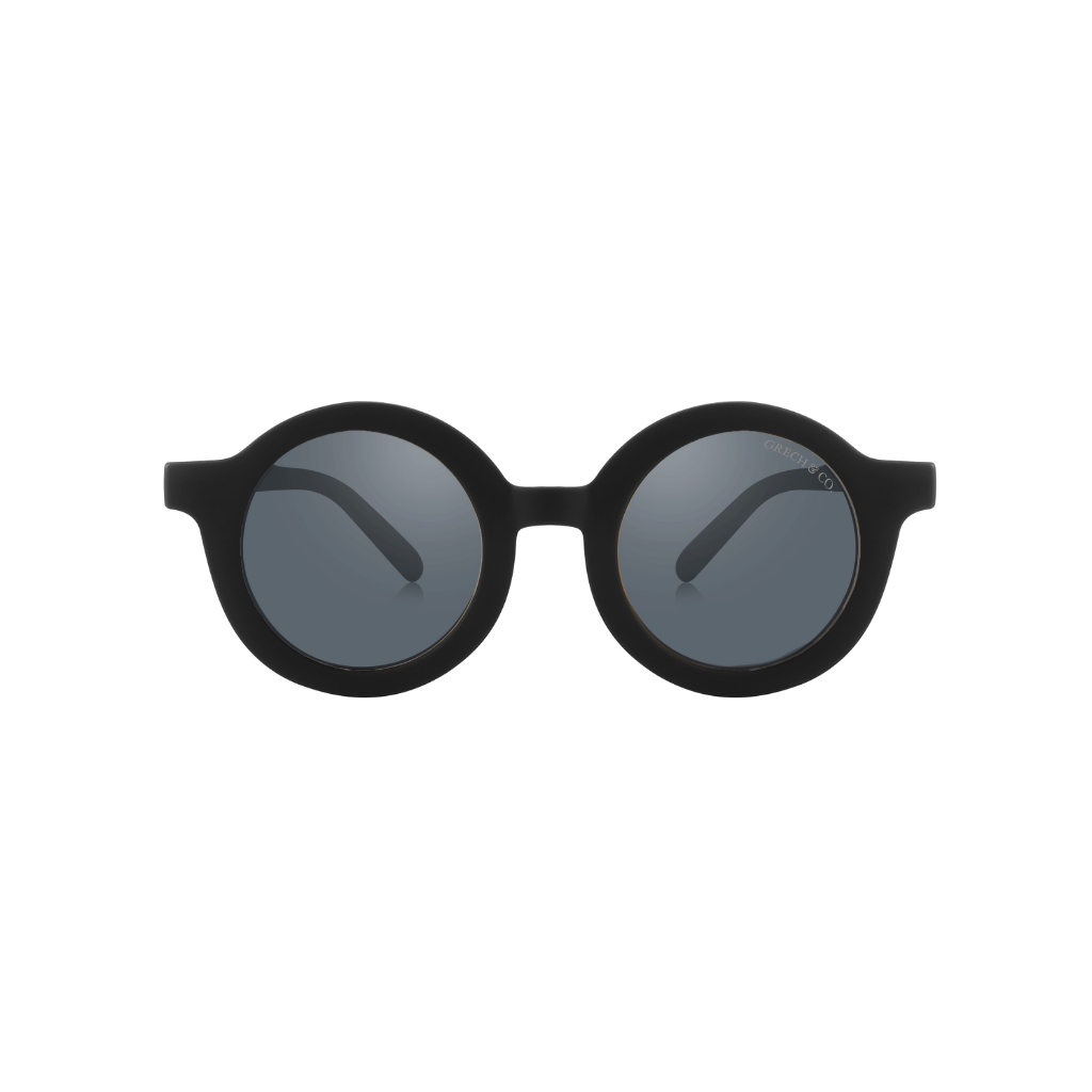 Original Round Sustainable Sunglasses | Bio-based  Bendable Polarized | Black