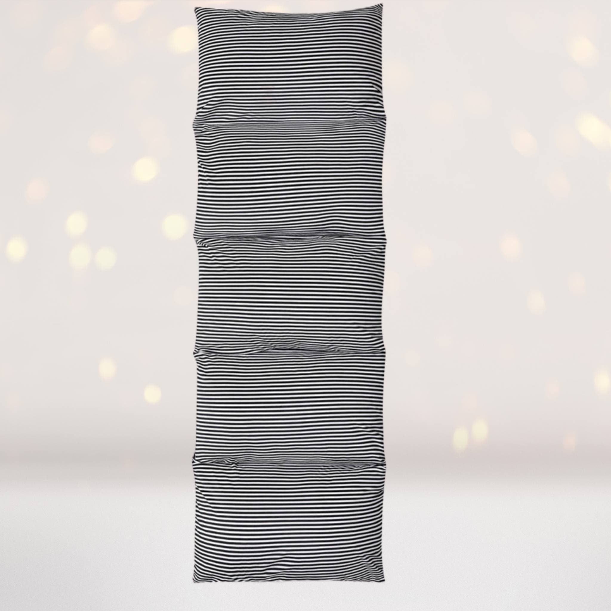 Black And White Stripe Pillow Bed Slipcover, Floor Lounger, Party Item, Gift For Kids