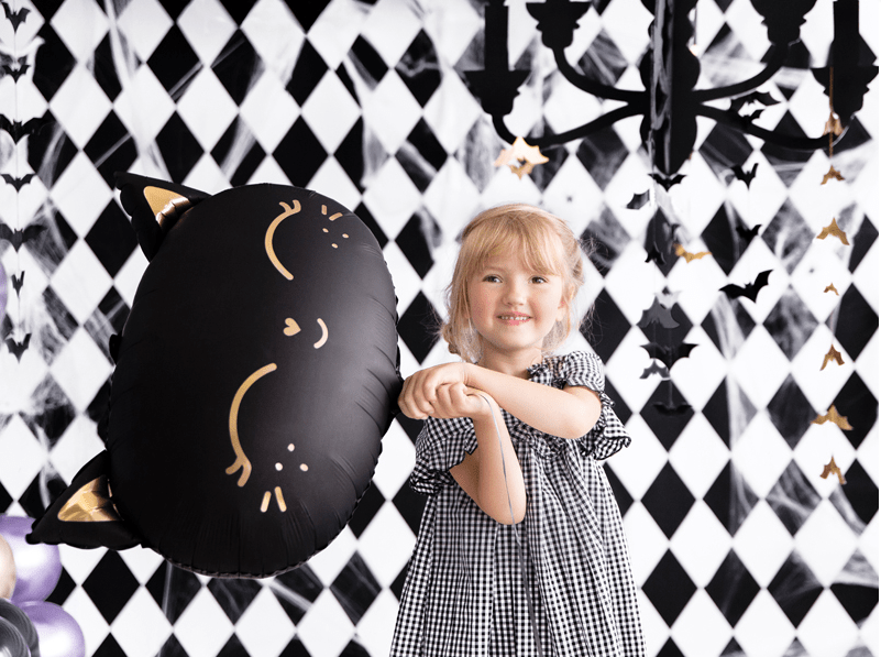Black Cat Matte Foil Balloon – Halloween Decor | Ellie’s Party Supply