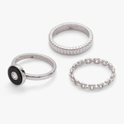 Black Onyx Ring Set Of 3