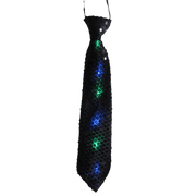 Black Tie With Led Flashing Lights