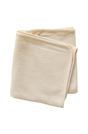Ecru Pointelle Organic Pima Cotton Baby Blanket