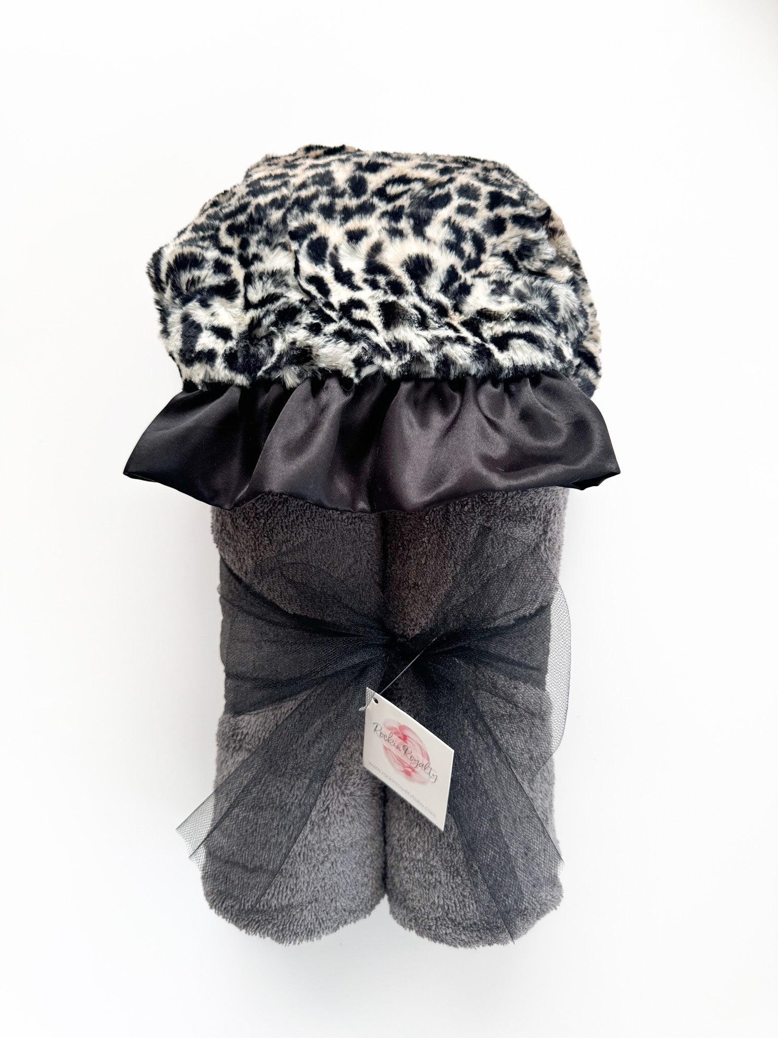 Black Cheetah | Hooded Bath Towel