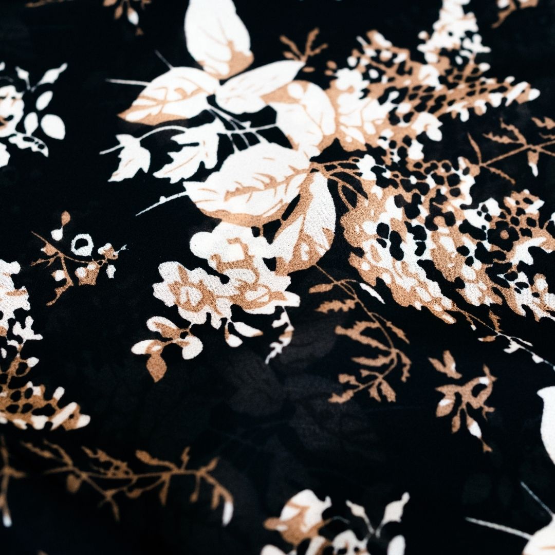 Black Floral Dress- Child