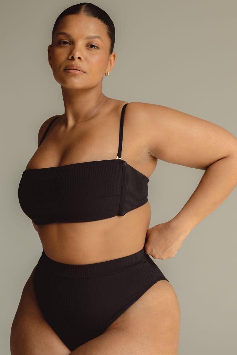 Black Rib Summer Bikini Top