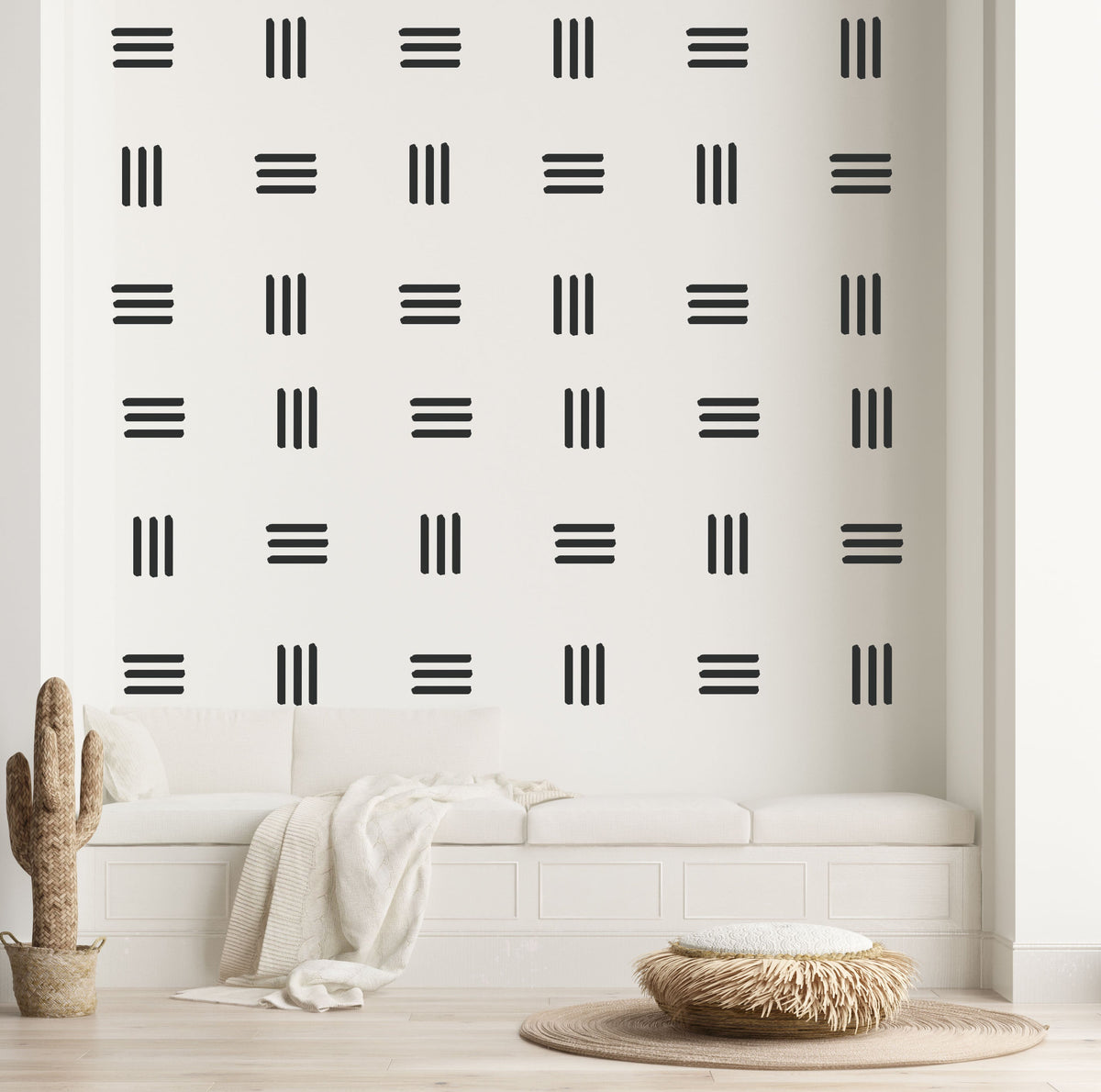Lines Stripes Decals - Fabric Nursery Wall Art Decals
