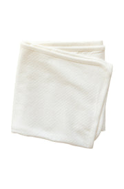 White Pointelle Organic Pima Cotton Baby Blanket