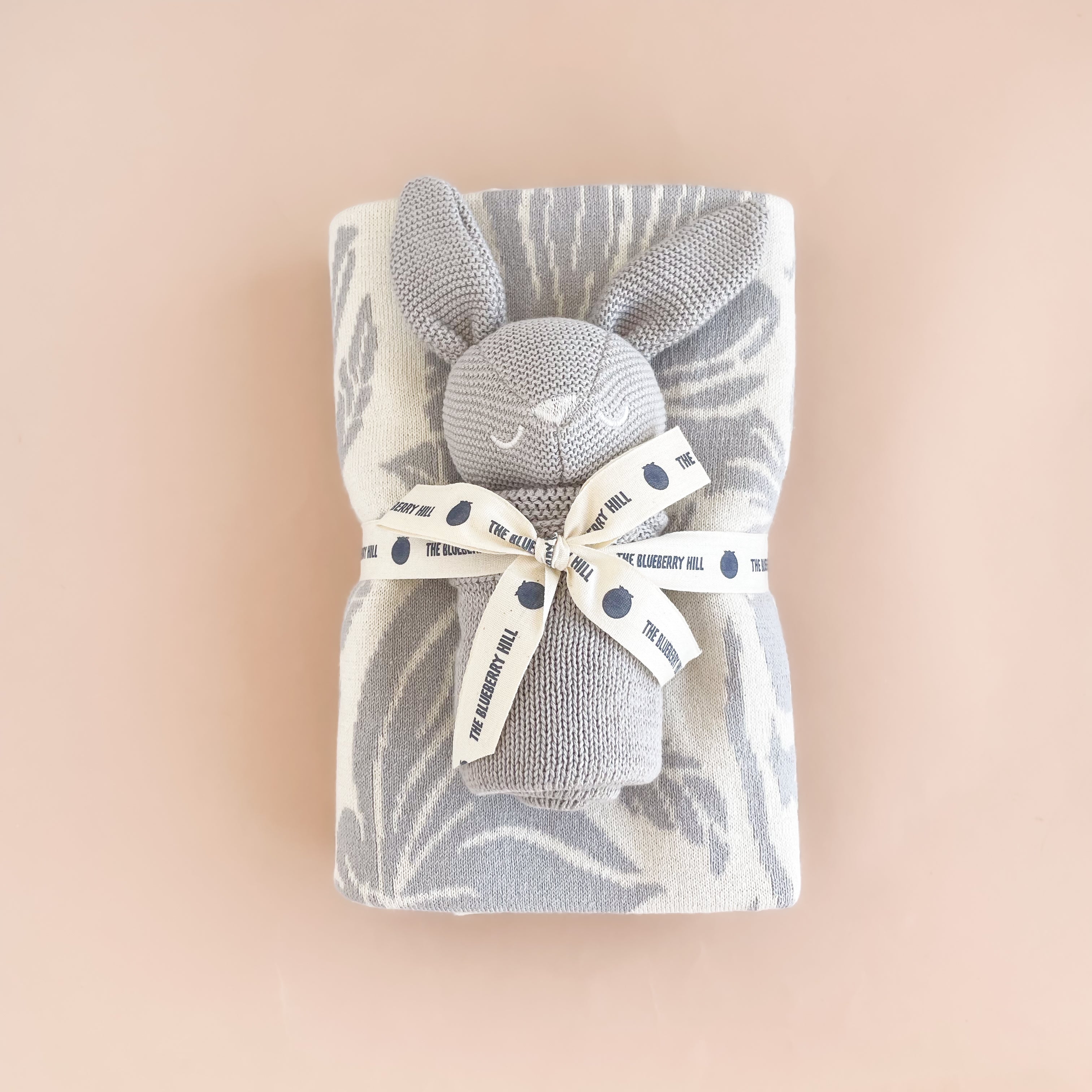 Organic Cotton Bunny Lovey, Grey