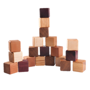 Classic Wooden Blocks For Toddlers From 5 Types Of Wood, 20- Pieces