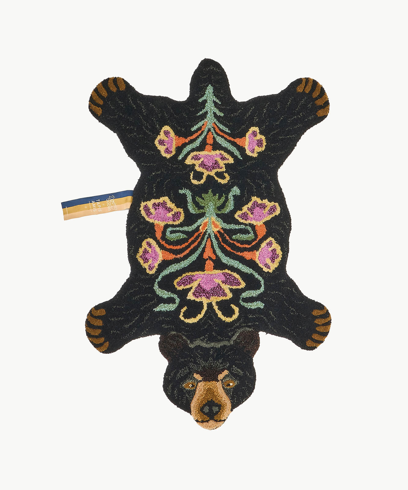 Blooming Black Bear Rug Small