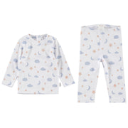 Two Piece Set - Moon And Stars Blue