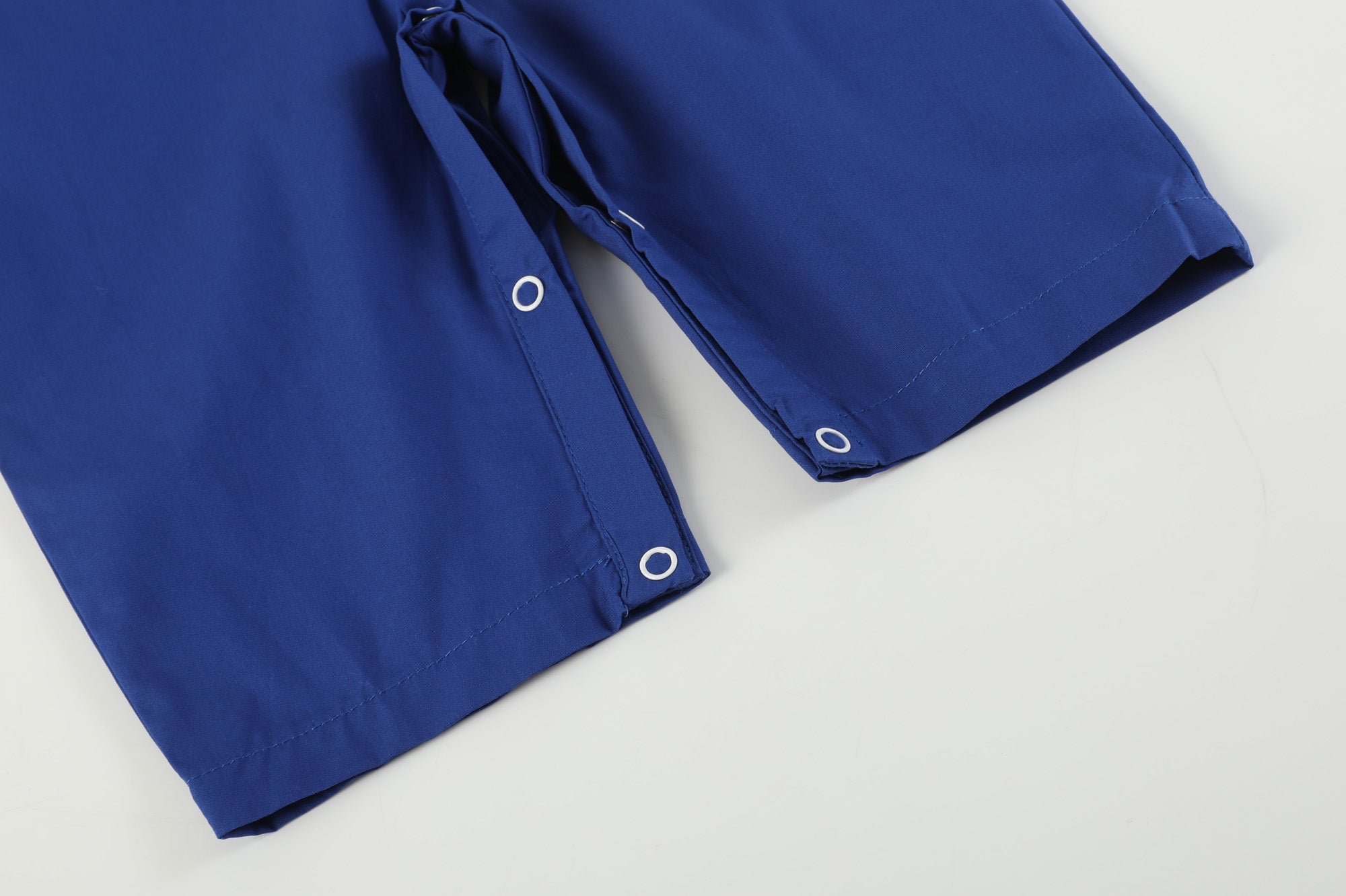Blue And Orange Football Smocked Overalls
