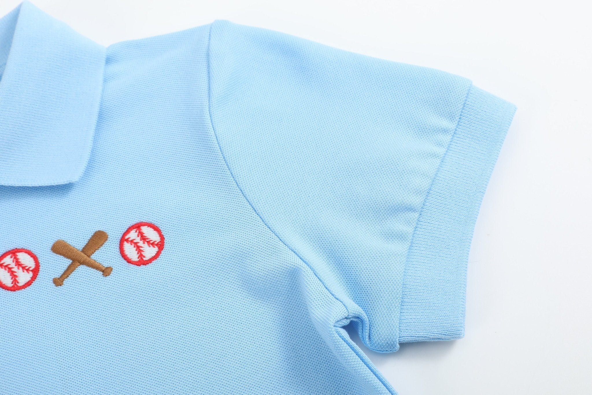 Blue Baseball Polo Shirt