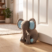 Blue Elephant Door Stop In Hand Felted Wool