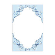 Blue Gingham Bow Notepad