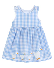 Blue Gingham Goose A Line Dress