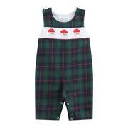 Blue, Green Red Plaid Christmas Santa Smocked Longall