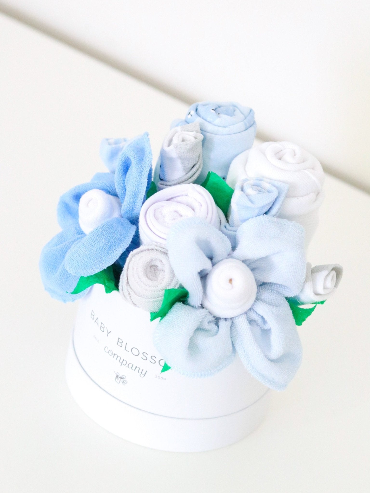 Blue Hatbox Bouquet - Petite