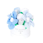 Blue Hatbox Bouquet - Petite