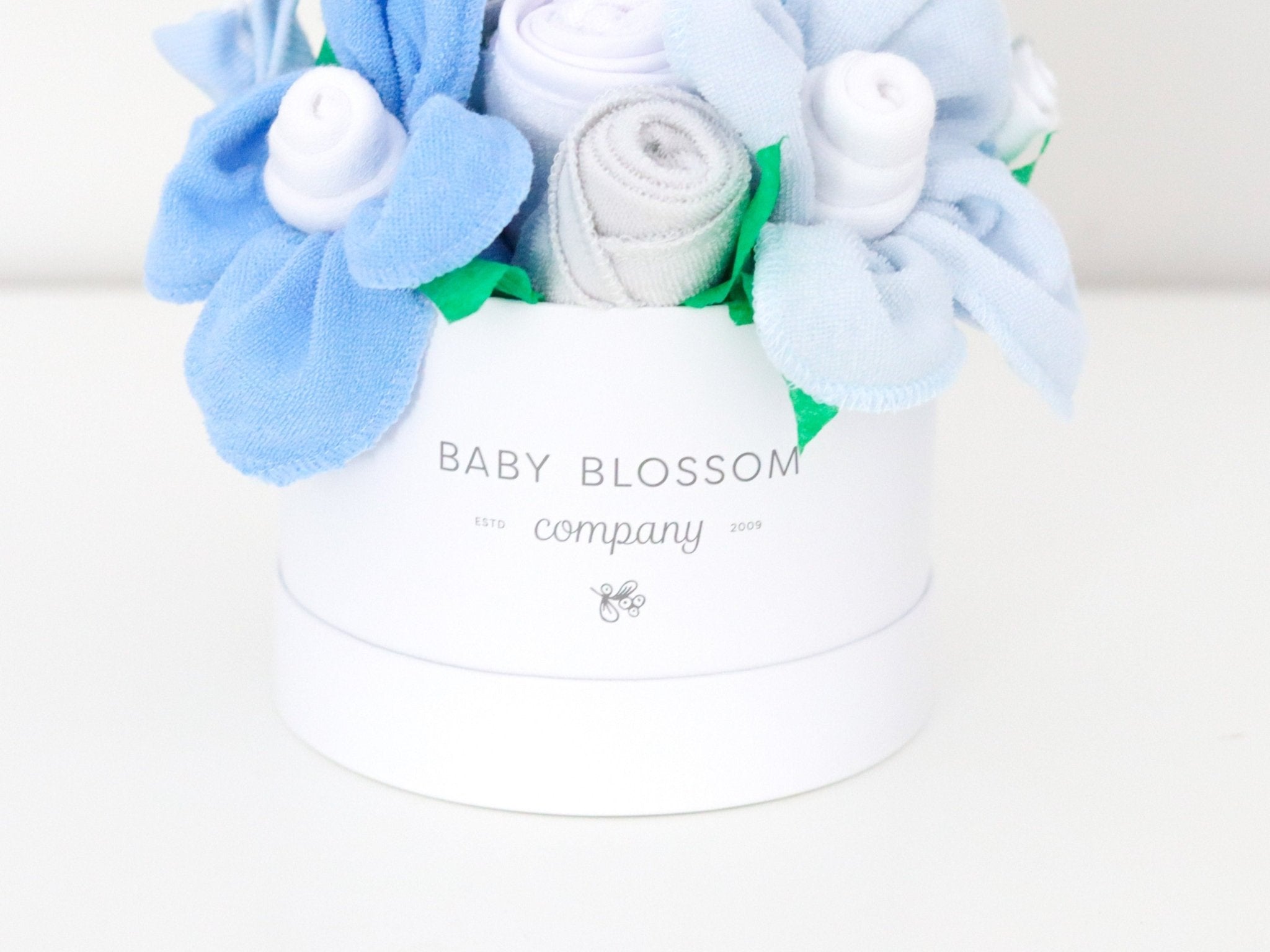 Blue Hatbox Bouquet - Petite