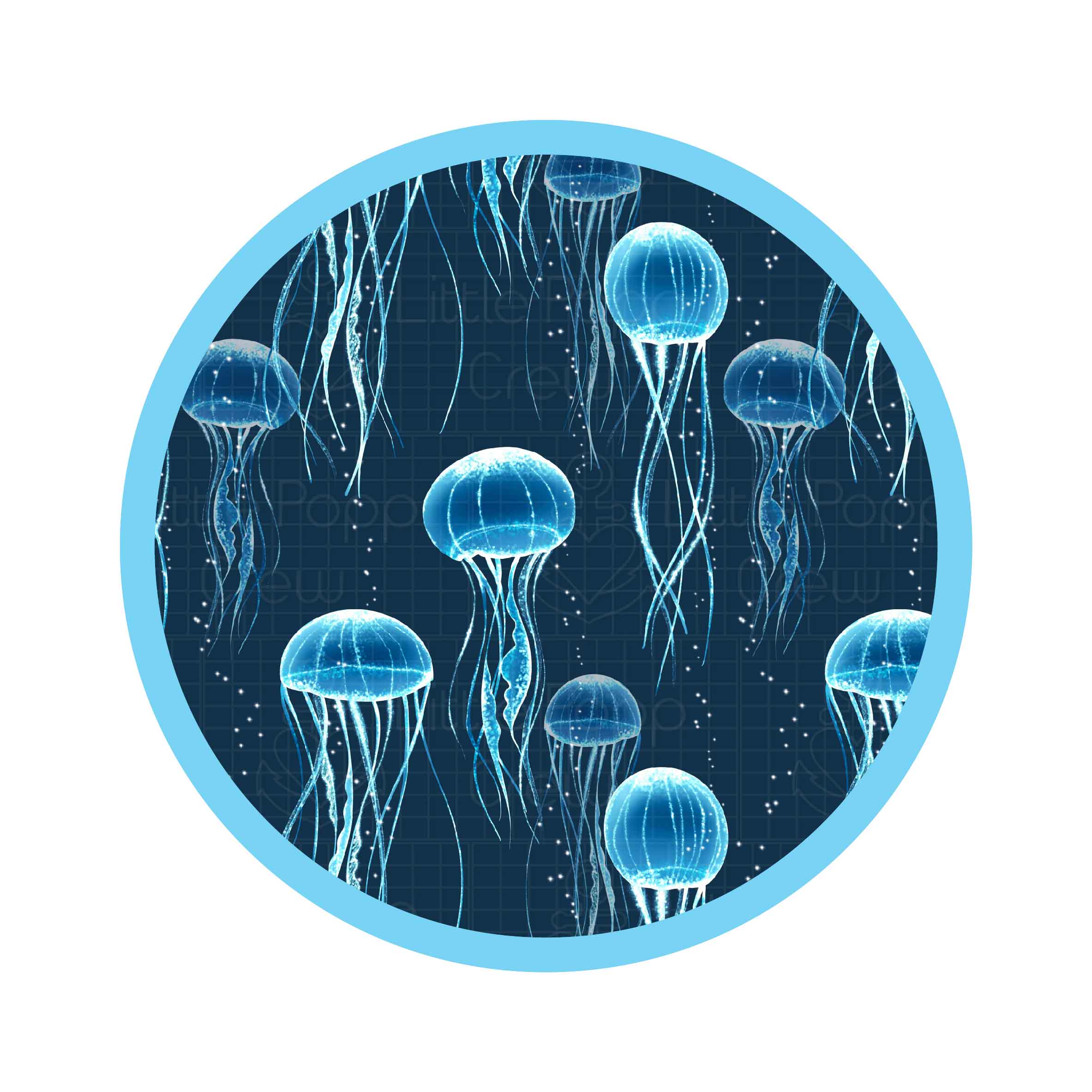 Blue Jellies | Quilted Bamboo Adult Blanket